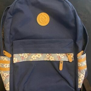 Navy Blue Floral Backpack